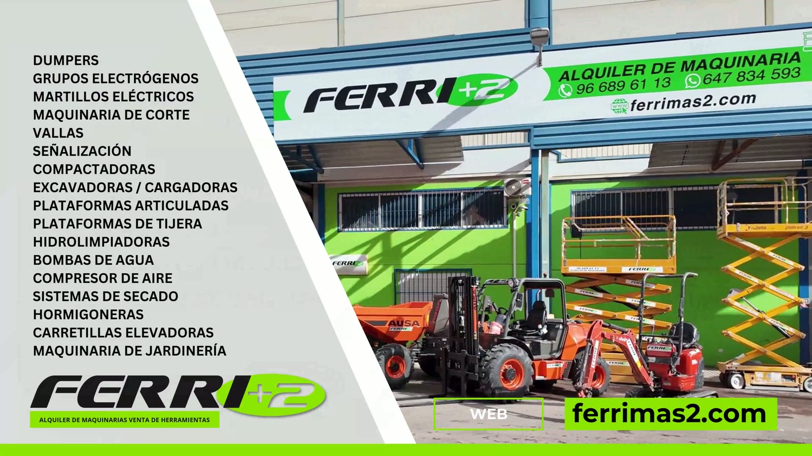 Fachada de Ferri+2 con plataformas elevadoras en La Nucía