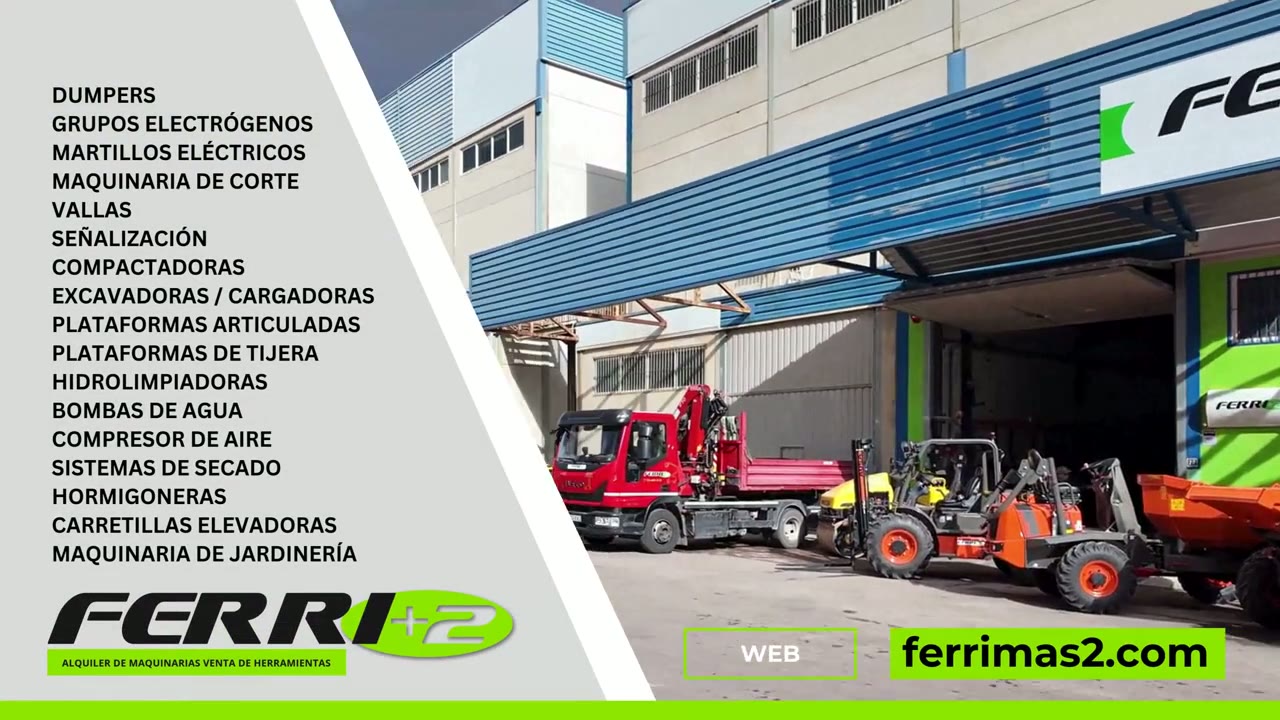 Maquinaria de Ferri+2 en el exterior de las instalaciones de La Nucía
