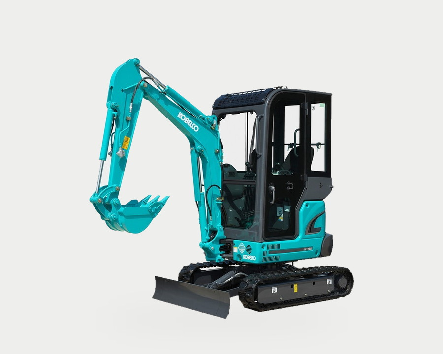 Miniexcavadora Kobelco de 1.700 kg con cabina