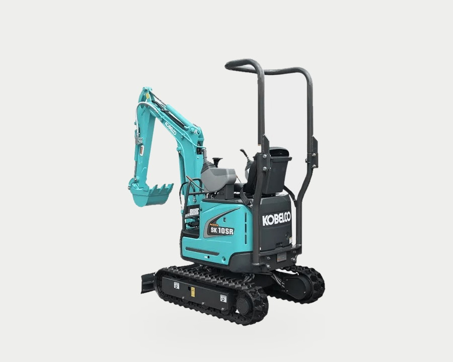 Miniexcavadora Kobelco con arco de protección